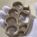 Brass Knuckle Duster with Bottle Opener and Stonewashed Surface EDC Tool - 图片 4