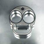 Laughing Alien Tech KJ Skull Double Hole Titanium EDC Survival Tool - 图片 3