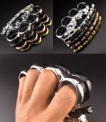 Demon-Inspired White Bone Knuckle Duster for Self-Protection - 图片 5