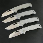 Lightweight Titanium Alloy Folding Knife for Camping and Outdoor Hunts
