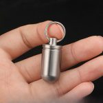 Titanium Portable Pill Case Waterproof Keychain - 图片 3