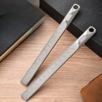 Titanium Alloy Ruler with Self-Defense Function and Hangable Crowbar Design