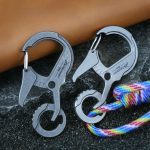 Titanium MultiTool Keychain Bottle Opener Carabiner