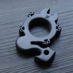 Zirconium Dragon Cat Titanium MultiTool Necklace Knuckle Duster
