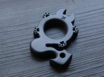 Dragon Cat Design Zirconium Titanium EDC Multi-Tool Necklace with Knuckle Duster - 图片 2