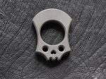 Titanium Skull EDC Knuckle Duster Ring Pendant Keychain Self Defense Tool - 图片 2