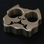 Elegant Dog Head Copper Knuckle Duster Self-Defense Stick - 图片 3