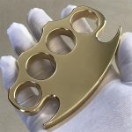 Brass Knuckle Duster with Refined Polish for Self-Defense EDC - 图片 12