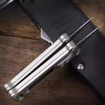 Titanium Mini Utility Knife EDC Tool with Brass Keychain - 图片 8