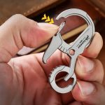 Titanium MultiTool Keychain Bottle Opener Carabiner - 图片 2