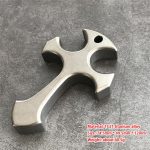 Men's Titanium Alloy Cross Finger Tiger Pendant Necklace for Tactical EDC - 图片 4
