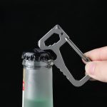 Titanium Keychain Multi Tool Waist Hook EDC Key Ring Car Bottle Opener Screwdriver