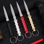 EDC Survival Keychain Tool with Mini Tactical Pocket Knife for Defense