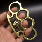 SkullBreach EDC Brass Knuckles Duster with Window Breaking Function for Safety - 图片 5