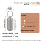 Titanium Portable Pill Case Waterproof Keychain - 图片 2