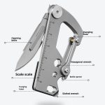 Titanium Multi-Tool Keychain: Bottle Opener Letter Knife Wrench - 图片 10
