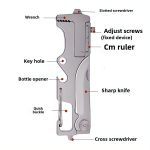 Multi-Use Stainless Steel EDC Tool Mini Knife Keychain Bottle Opener Handy